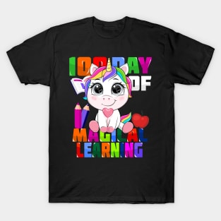 100 day of school magical learning unicorn tee T-Shirt